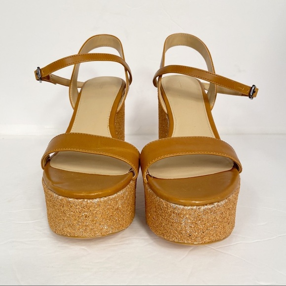 ZARA Trafaluc Women’s Heel‎ Sparkly Chunky Sandals Size 40 - Picture 2 of 8